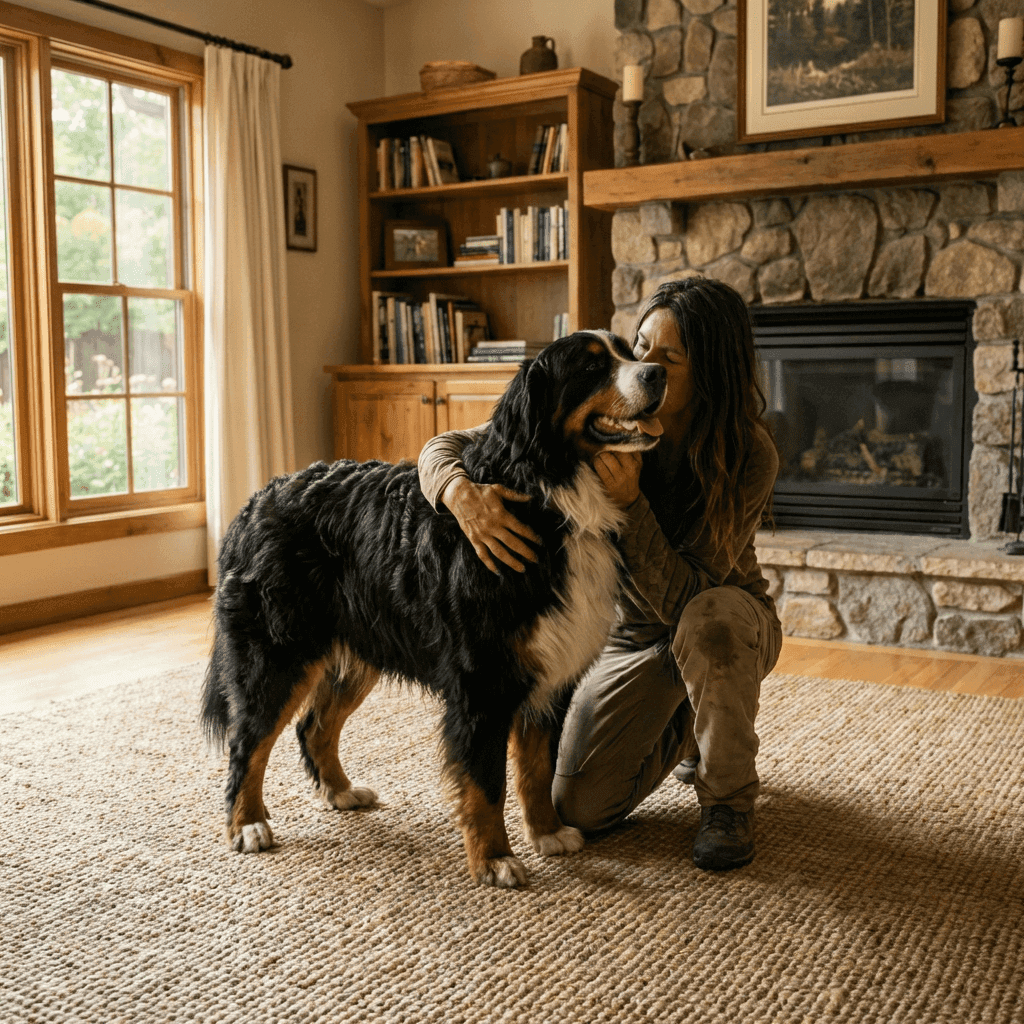 Happy Balloxx customer Emma K. with their pet Bella